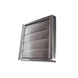 Gravity vent grille round spigot 150mm stainless steel