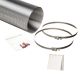 1.5 metre semi rigid aluminium hose ducting kit cowled vent grille white 150mm