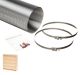 3 metre semi rigid aluminium hose ducting kit gravity vent grille beige 150mm