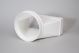 220mm x 90mm flat to 150mm (male) round straight connector